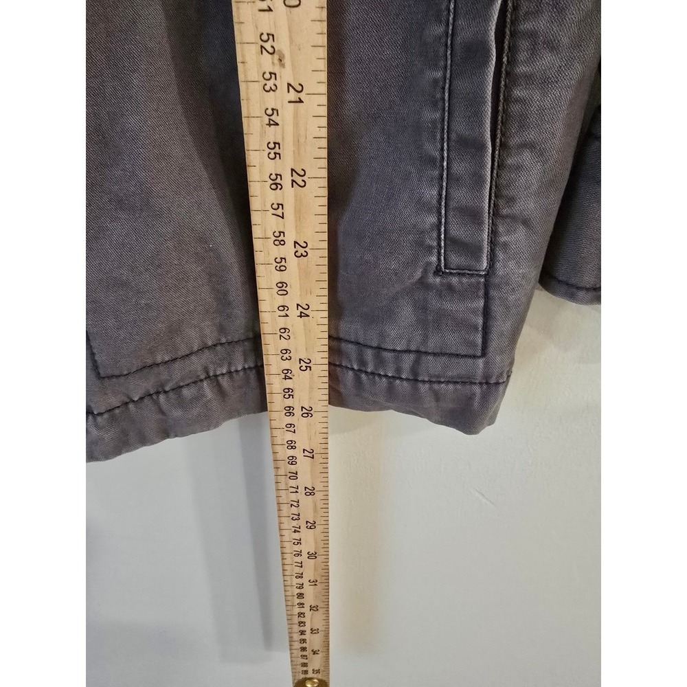 Madewell Gray Utility Jacket Button Zip Pockets Drawstring Waist Size M - Picture 7 of 8